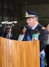 Il generale di brigata aerea Carmine DE LUCA durante il suo discorso